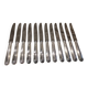 12 silver-plated dessert knives by Christofle Malmaison