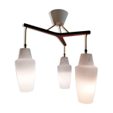 Vintage scandinavian teak chandelier, 1960s