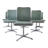Set of 6 Roche Bobois swivel chairs, 70's