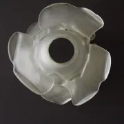 Vintage Art Deco Frosted Satin Glass Rose Flower Lamp Shade