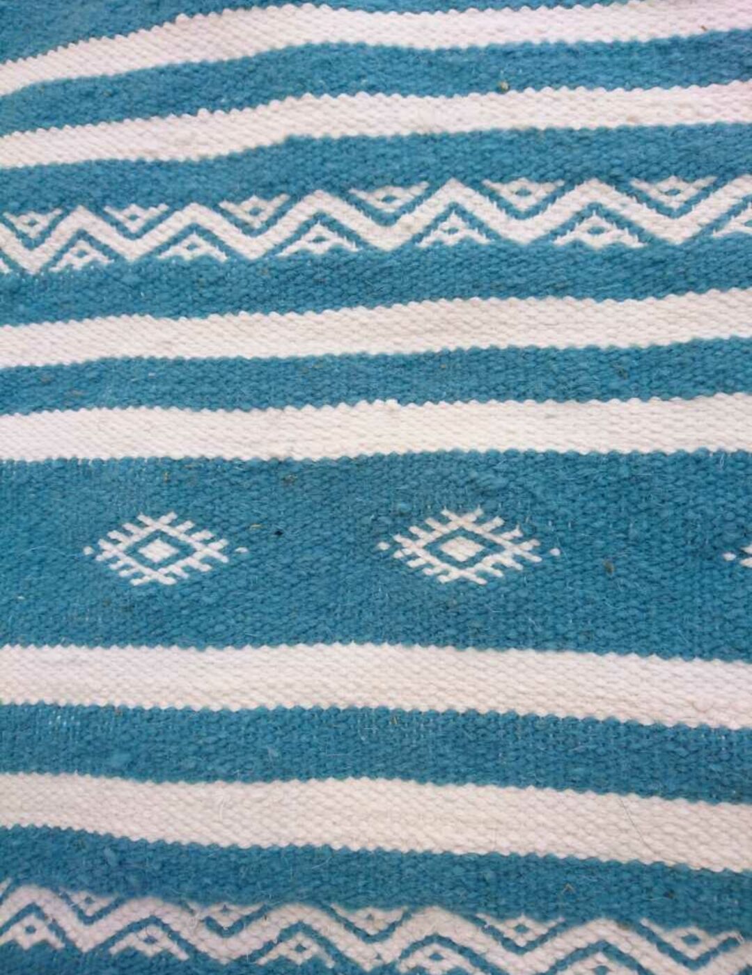 Carpet blue berber kilim made by hand 200x115cm
