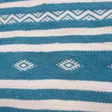Tapis kilim bleu berbère fait à la main 200x115cm