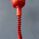 Vintage Space Age red metal pendant light