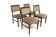 Set of 4 Scandinavian walnut chairs, Sweden, 1970.