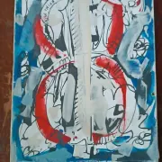 Abstract oil painting on canvas 40x30