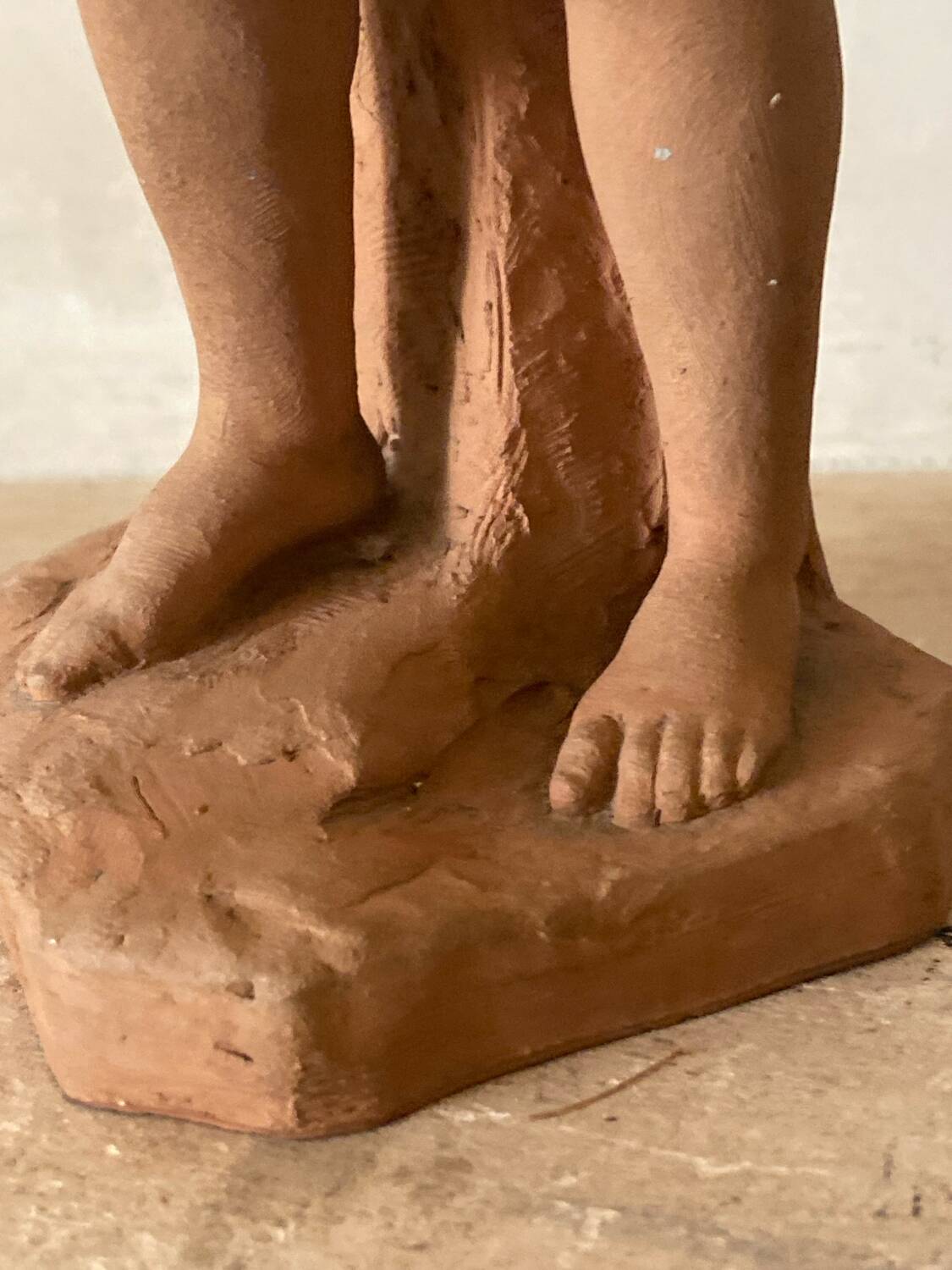 Antique Art Deco sculpture signed Delauner – Terracotta – 26 cm