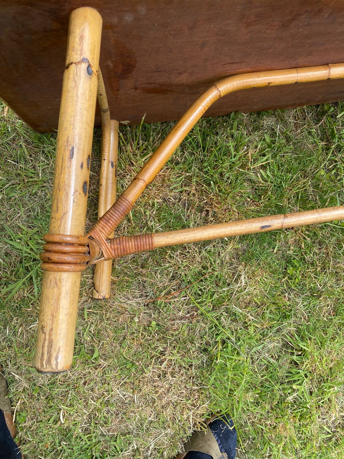 Vintage rattan coffee table