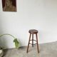 High tripod oak stool