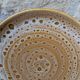 Vintage serving dish for cakes in Niderviller stoneware, Fauve model from the 1960s.