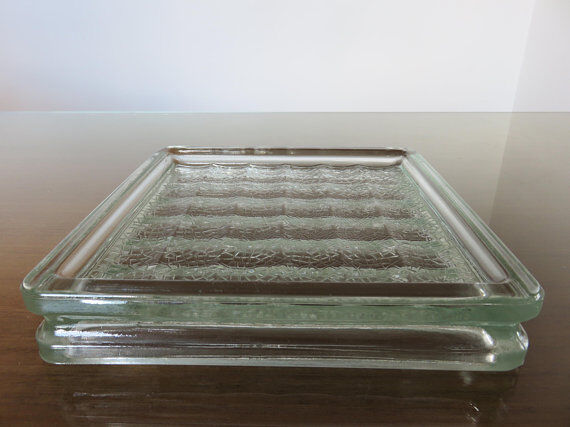 Paved  glass ashtray 50s 60s