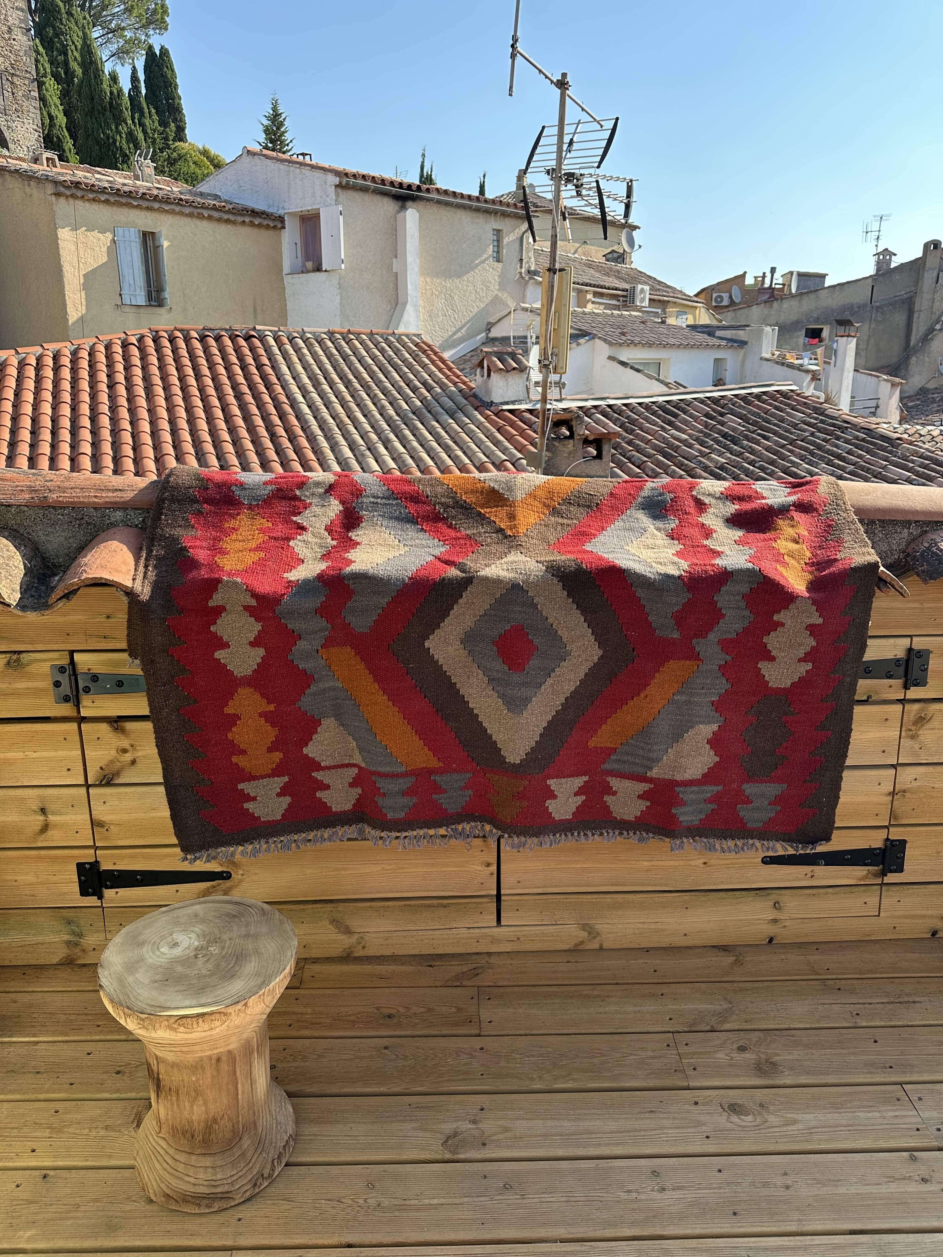 Multicoloured kilim rug. Turkey, 1970s.