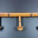Old turned wooden coat rack 1930s bamboo style - 3 hooks