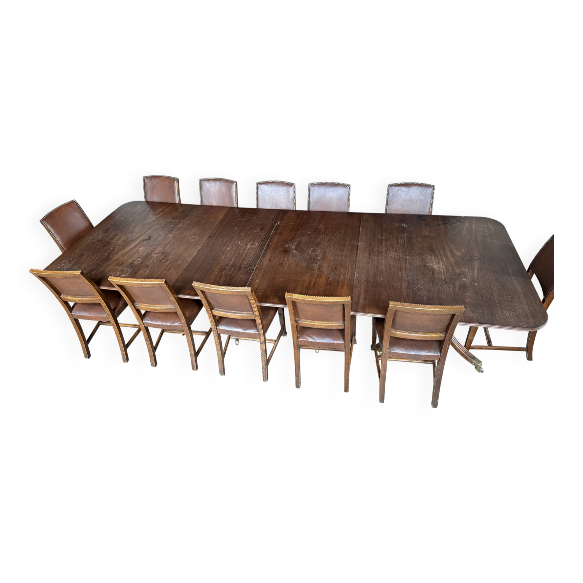 Table set and 12 chairs.