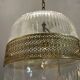Vintage italian glass light pendant lamps, set of 2