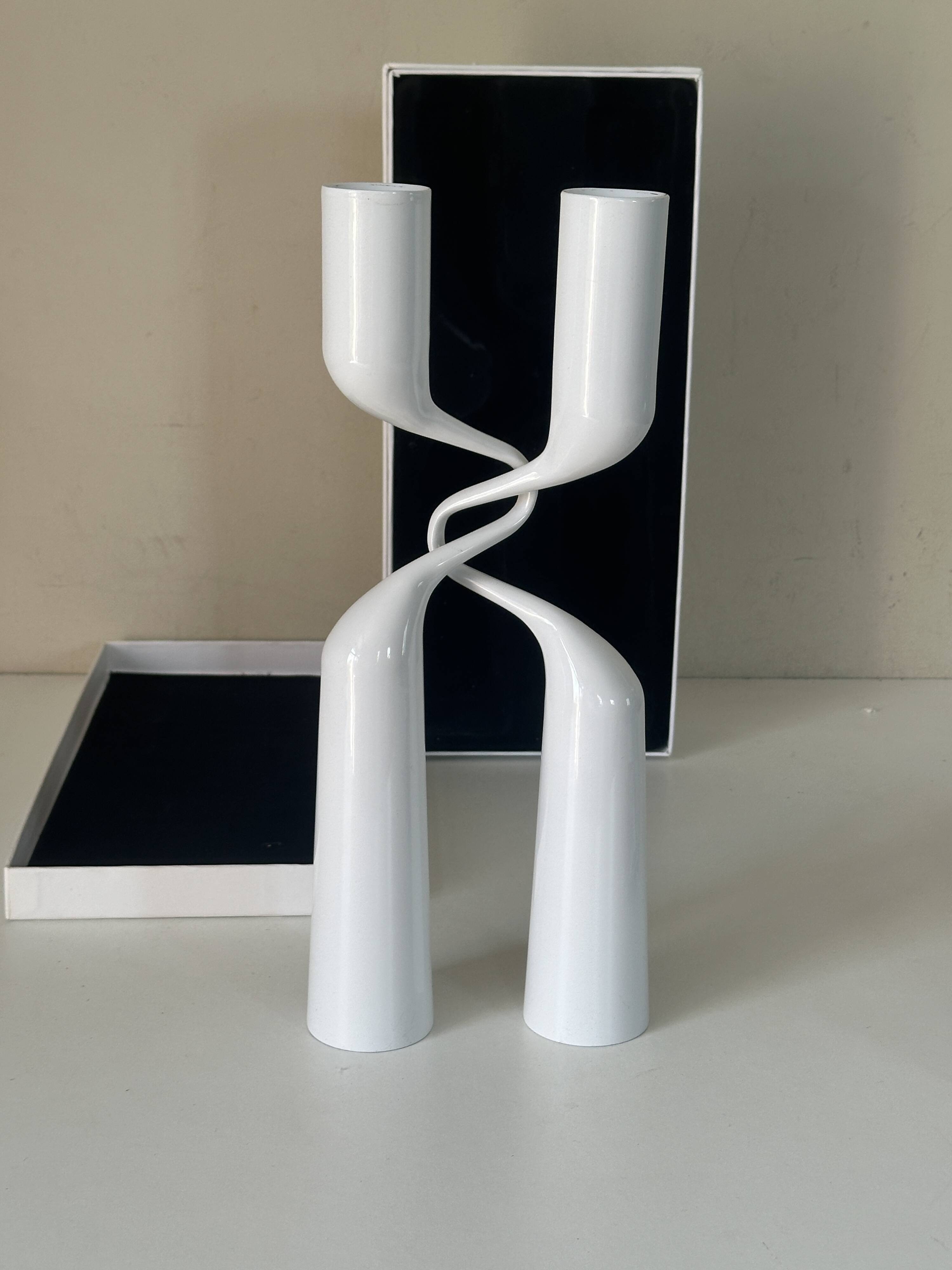 Pair of vintage IKEA Mikaela Dorfel design candlesticks