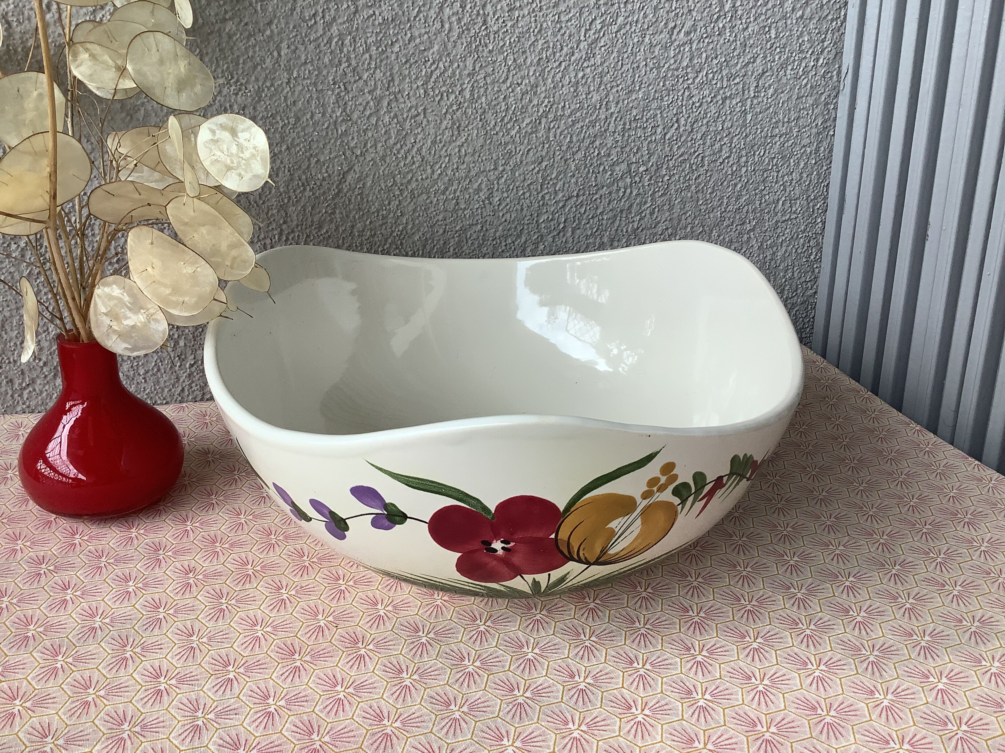 Pornic MBFA salad bowl hand-painted spring model