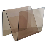 S-shaped magazine rack in altuglas by Michel Dumas, France, 1970s
