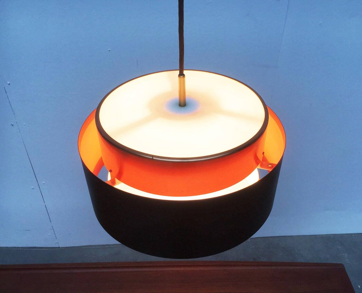 Mid-century Saturn chandelier by Jo Hammerborg for Fog & Mørup.