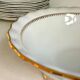 ULIM salad bowl in white and gold Limoges porcelain
