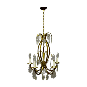 lustre bronze et pampilles