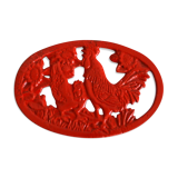Dessous de plat coq rouge