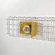 Pair of yellow wall sconces on wire mesh by Seccose, 1980