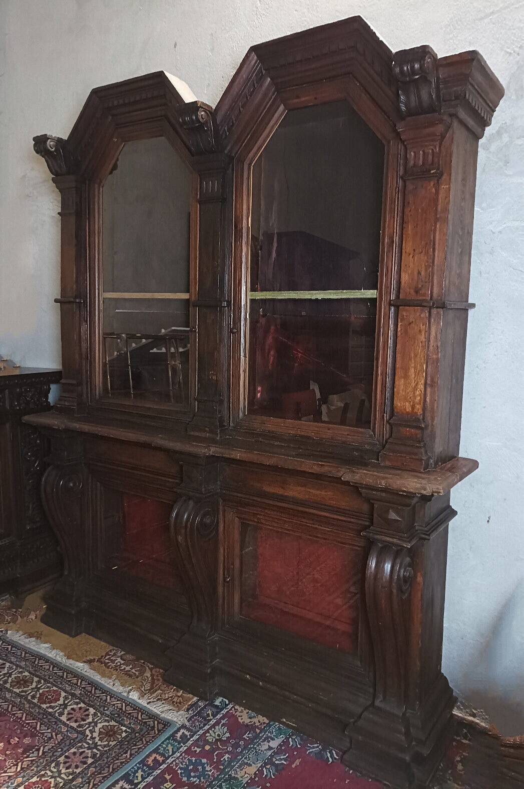 Empire style trade furniture bookcase in solid pine