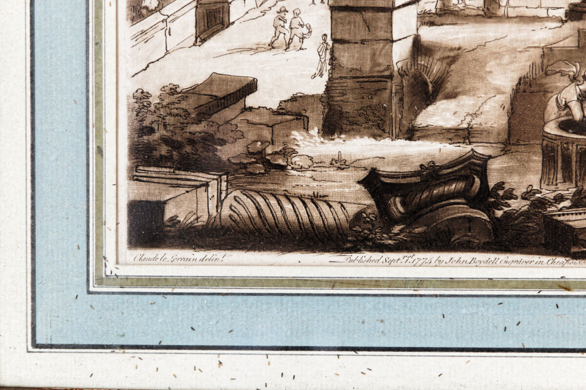 Paire de gravures encadrées, Claude Lorrain