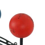Mid century modern coat rack metal colored balls 60cm