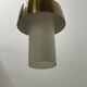 Opale &laiton suspension lampe midcentury par doria, années 1960