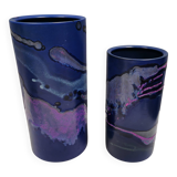 Two beautiful vases from Danish Knabstrup, Marina series 1970s.