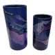 Two beautiful vases from Danish Knabstrup, Marina series 1970s.