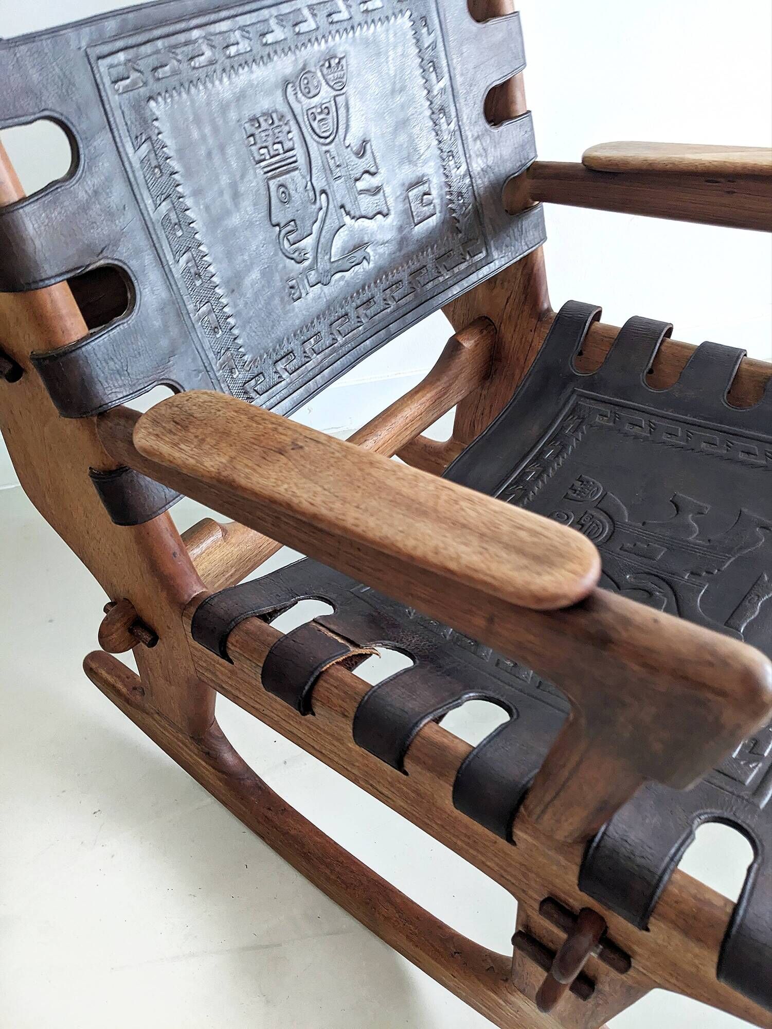 Sculptural Rocking Chair by Angel Pazmiño for Muebles de Estilo 1960's