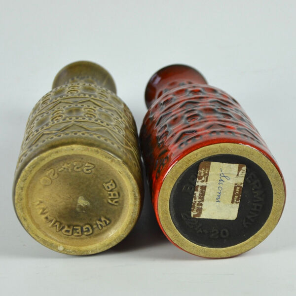 Pair of vases German Bodo Mans Bay Keramik 1960s