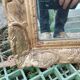 Antique Louis XVI style gilded wood mirror