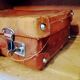 Leather suitcase