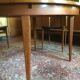 Table ronde rallonge intégrée vintage