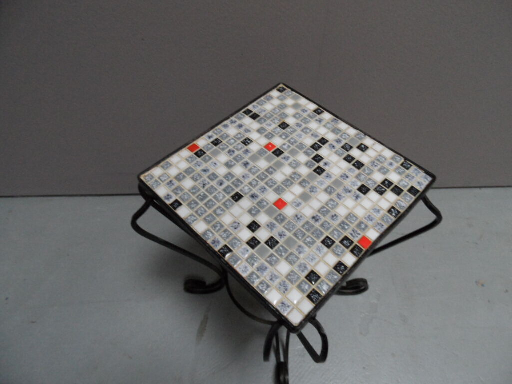 Vintage sidetable with tiles 1960's