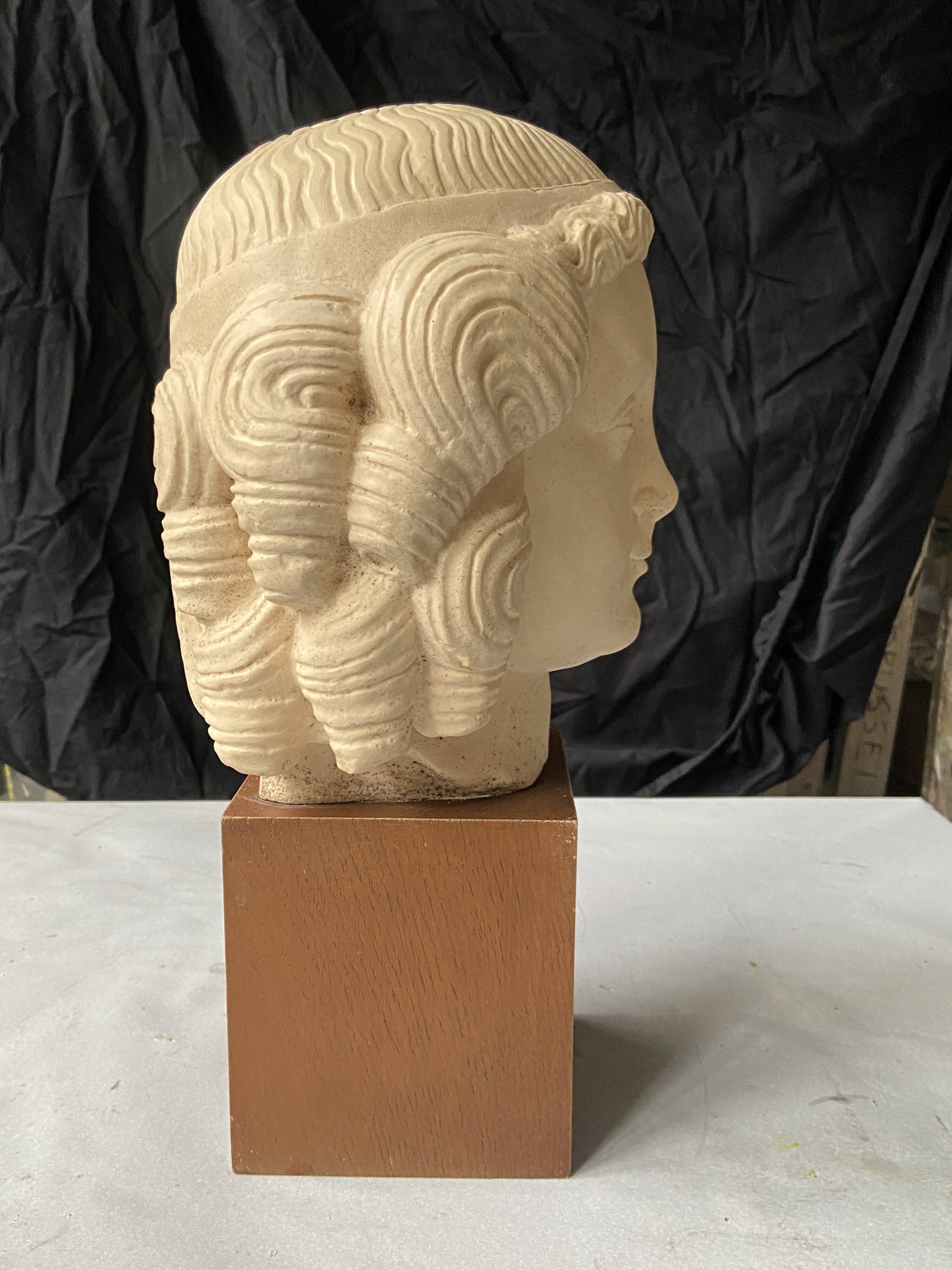 antique head sculpture Louvre Museum