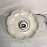 Hanging ancient bakelite white drawing flowers kitchen years 70 vintage