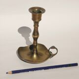 Golden brass candle holder 13 cm