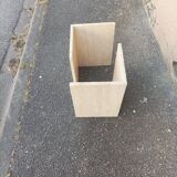 Exagonal travertine coffee table