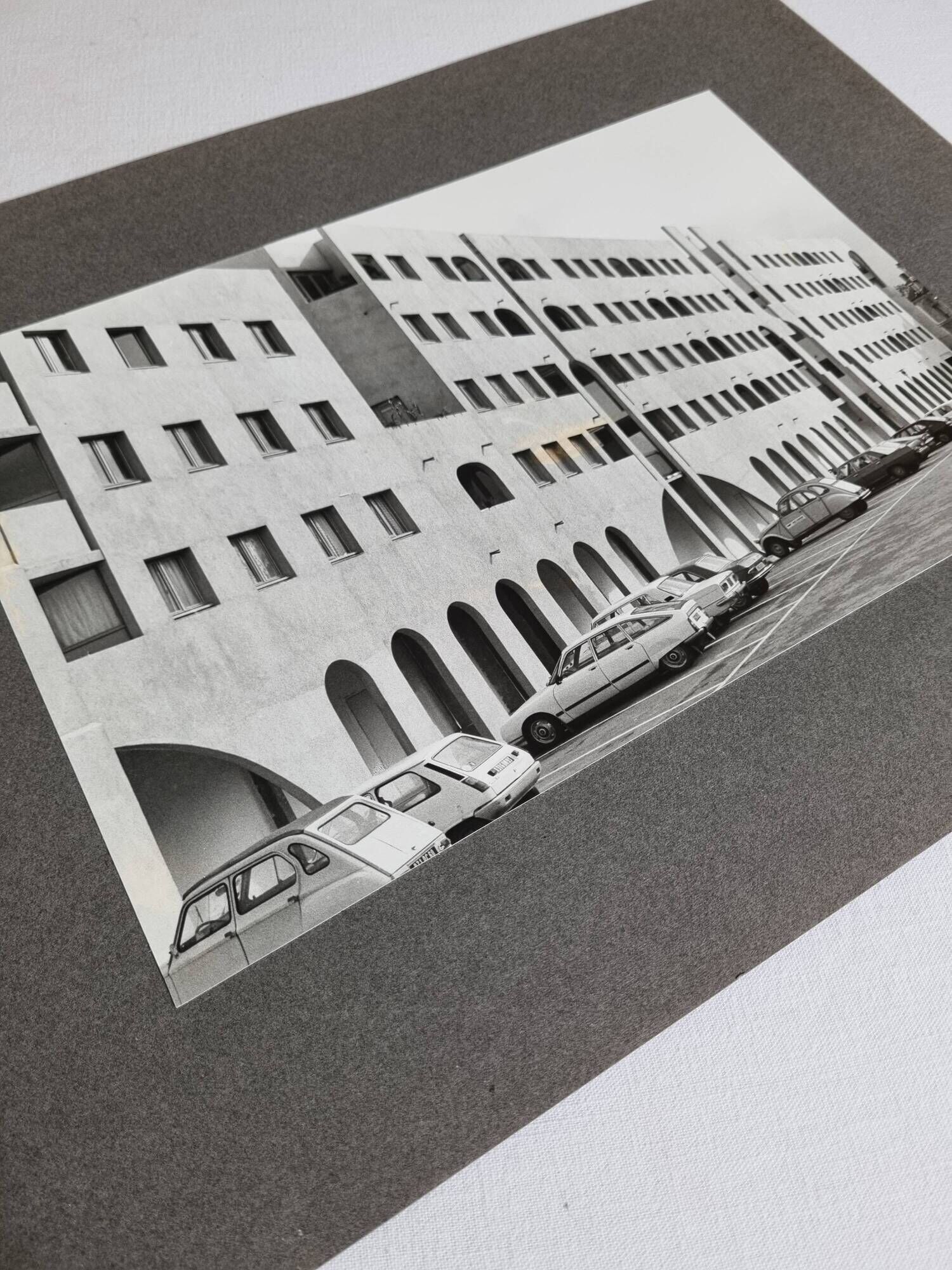 Art photography, town planning, architecture, vintage silver print, 1960s