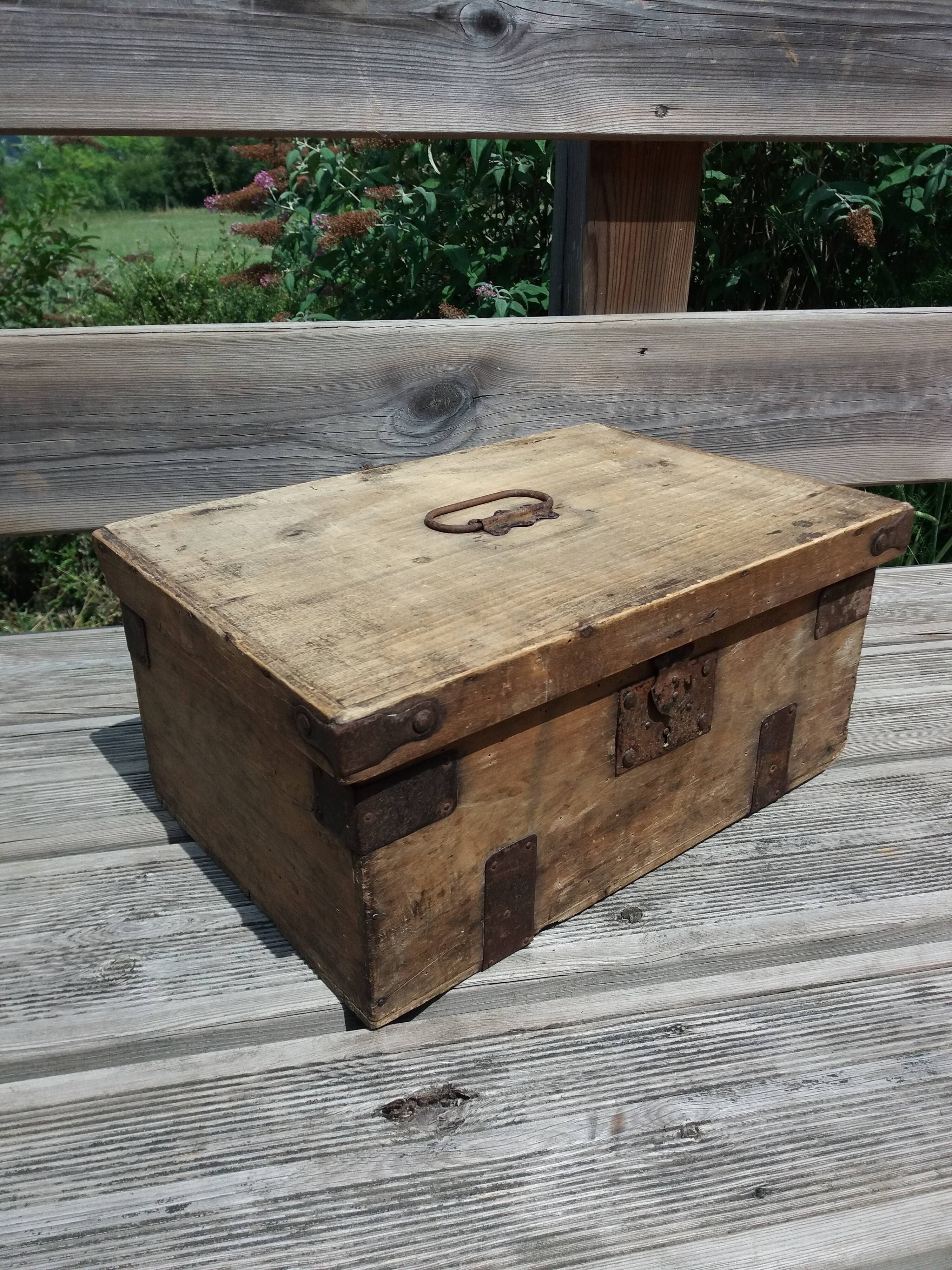 Old wooden box chest