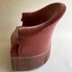 Pink-orange velvet tub chair