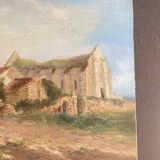 Oil on landscape canvas