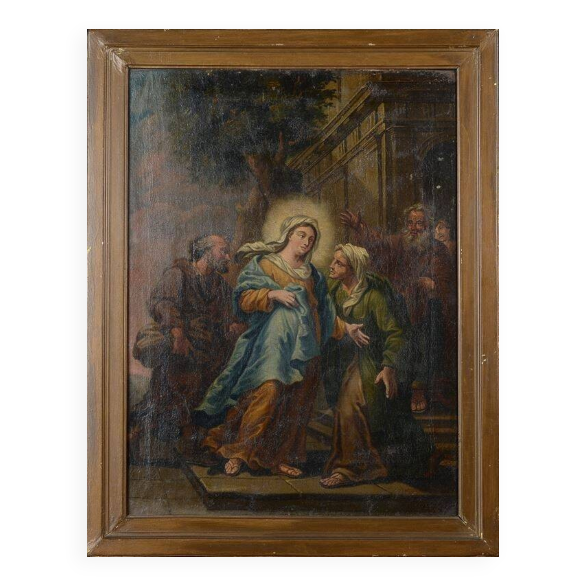 Oil painting on canvas, early Italian school, 18th century - Visitation