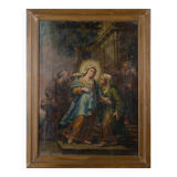 Oil painting on canvas, early Italian school, 18th century - Visitation