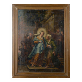 Oil painting on canvas, early Italian school, 18th century - Visitation