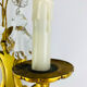 Bronze wall light with rococo style Louis XV pendants.